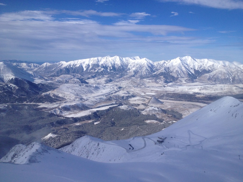 Looking down at Cheeseman from Mount Cockayne