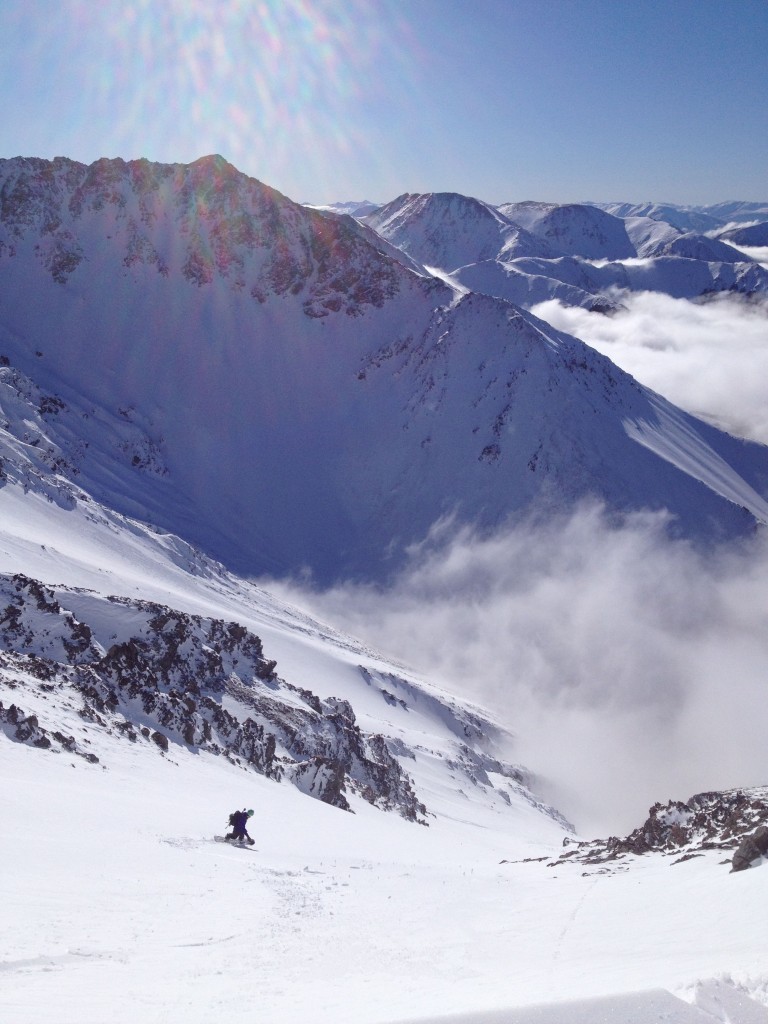 Descending the NE face of Mount Cockayne