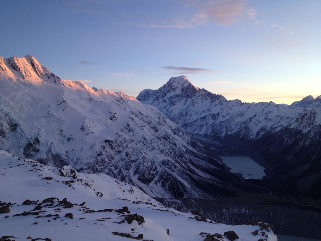 The Footstool and Mount Cook