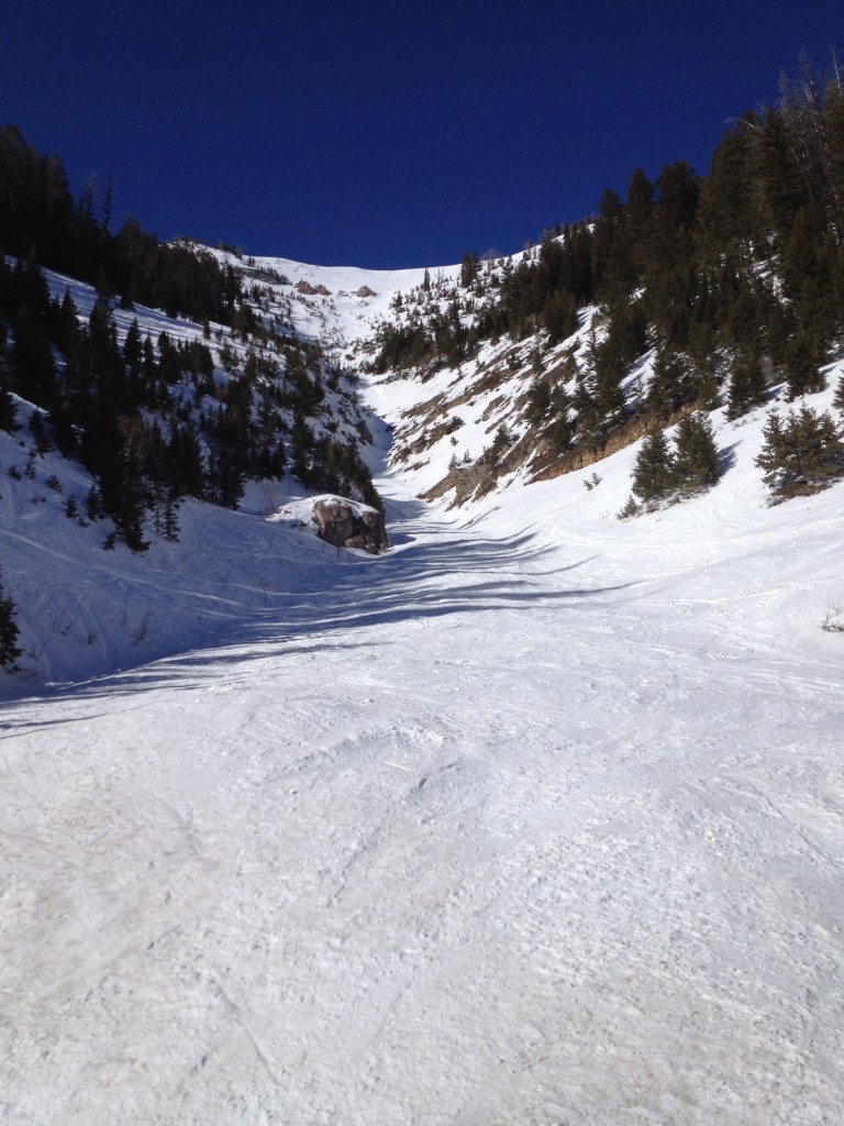 Looking up Glory Slide Path