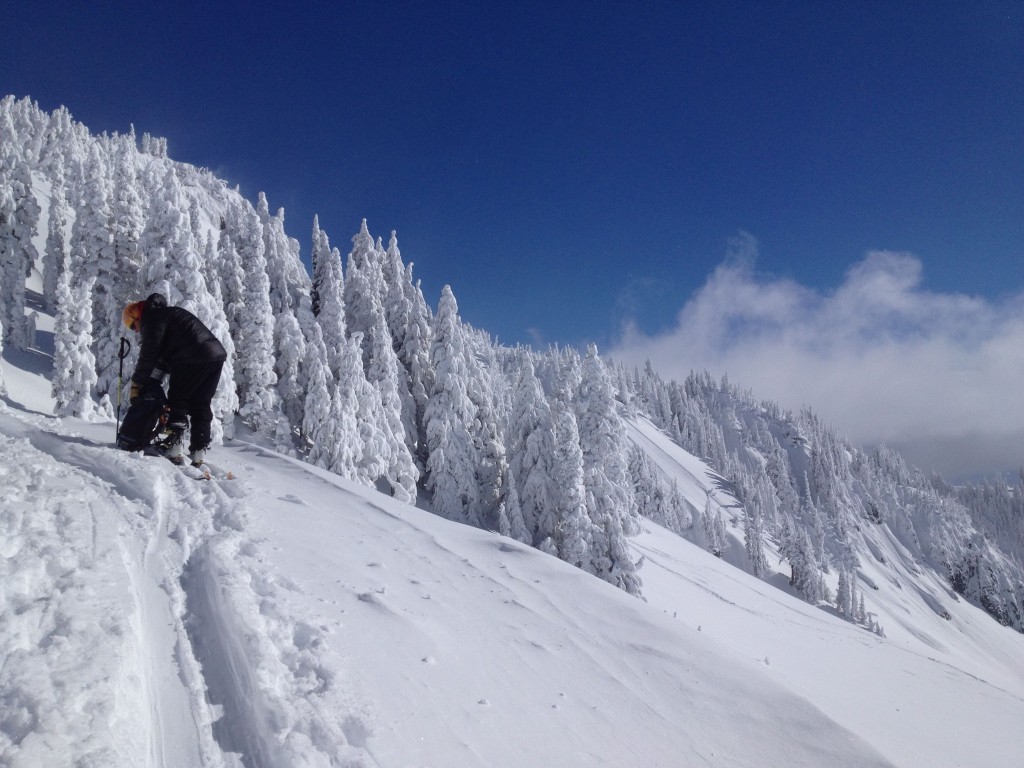 Getting ready to ski some amazing snow