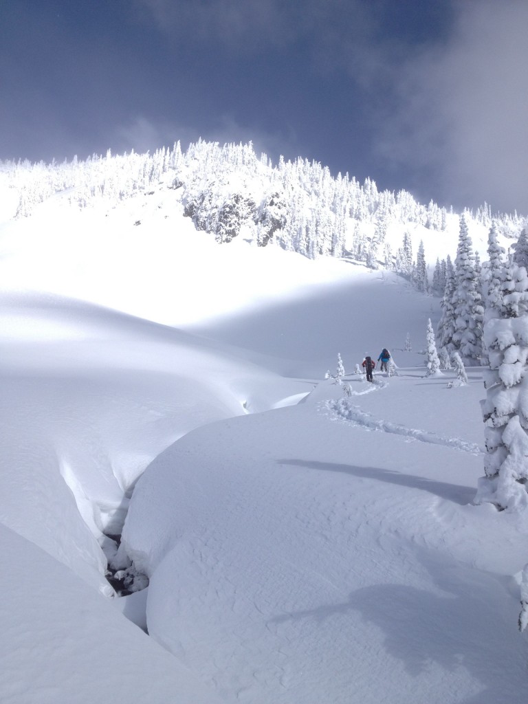 Heading up for another lap in Edith Creek Basin