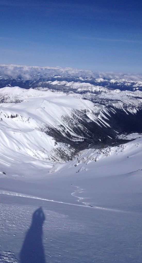 Snowboarding the Interglacier in Mount Rainier National Park