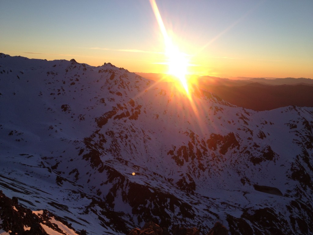 sunset over the mountains