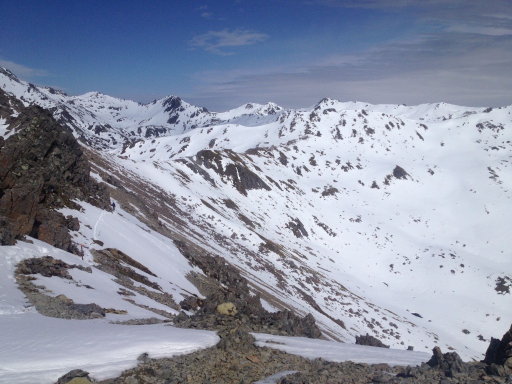 hiking along the ridge