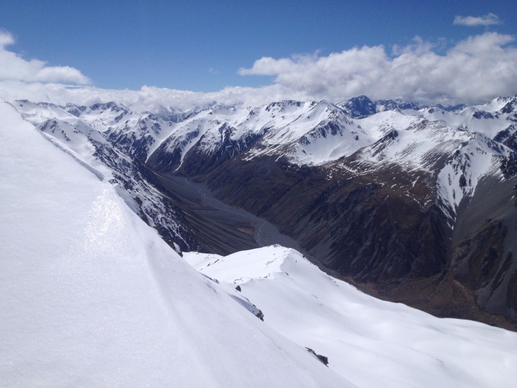 Looking up valley