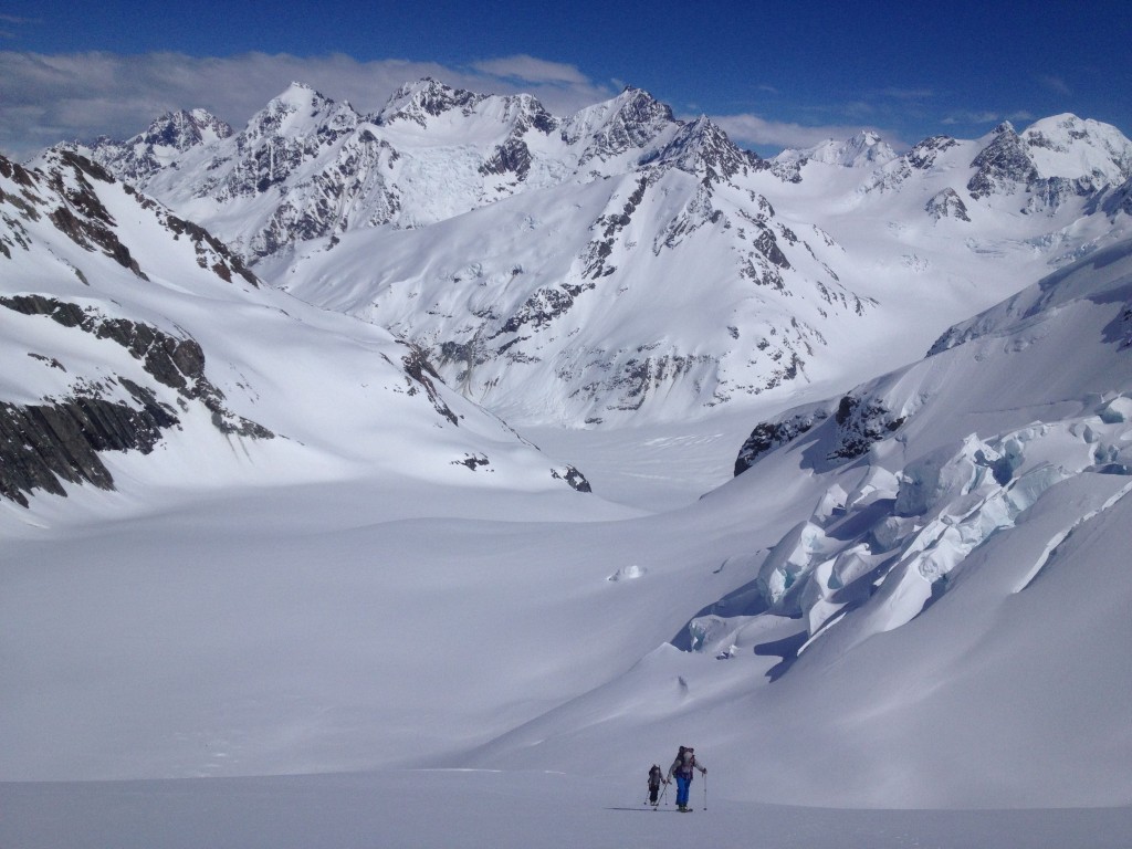 Heading up the Ada Glacier