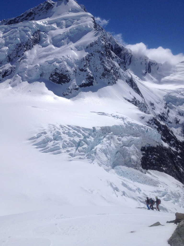 Skirting above the Ice Cliff