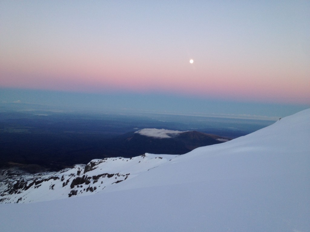 Powder, Full moon and sunrise= perfection