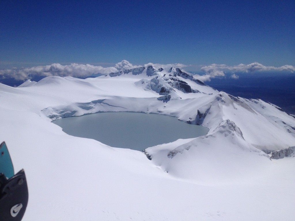 Looking at the crater from the True summit