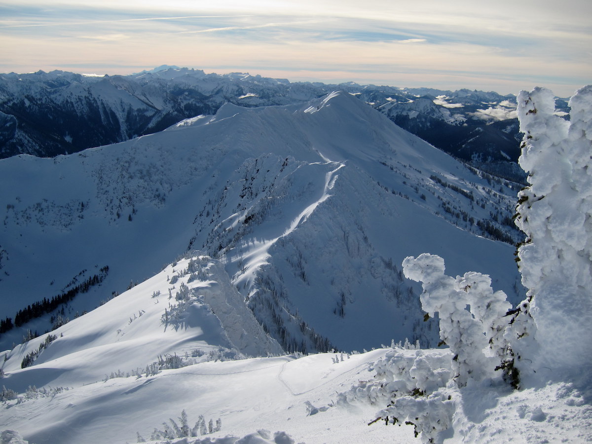 Looking at Rock Peak near Stevens Pass