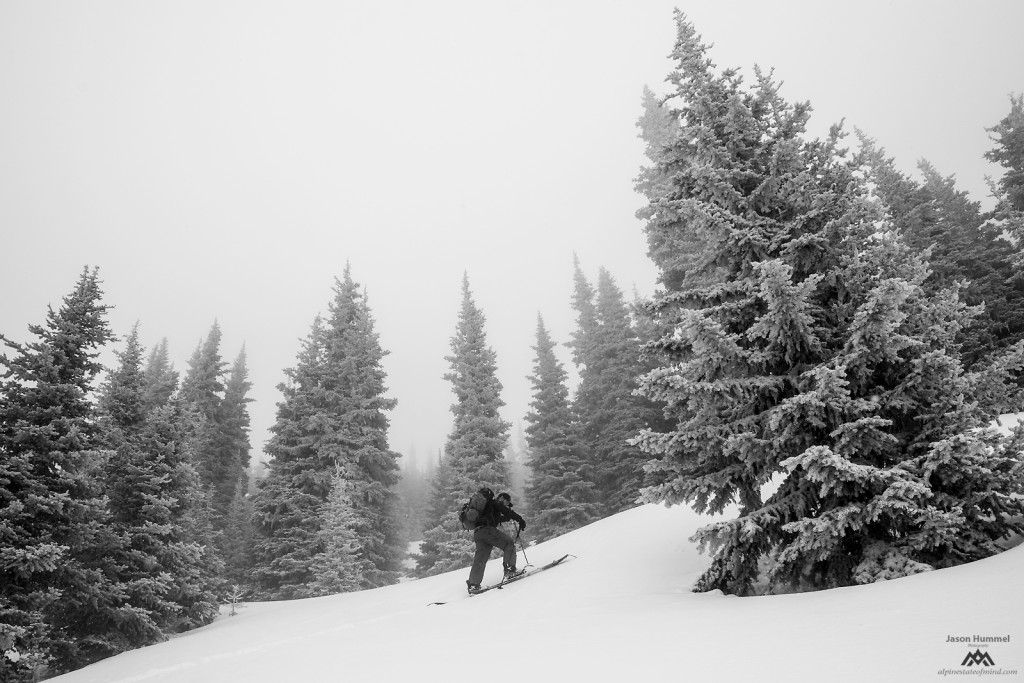 Cloudy conditions during the Crystal Mountain to Stampede Pass Ski Traverse