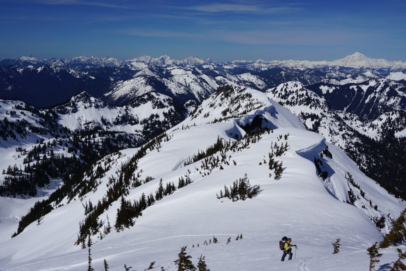 Ski Touring through Alpine Lakes Wilderness to Stevens Pass