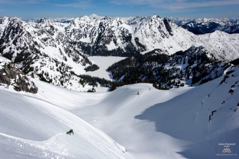 Riding of the North East Face of Mac Peak