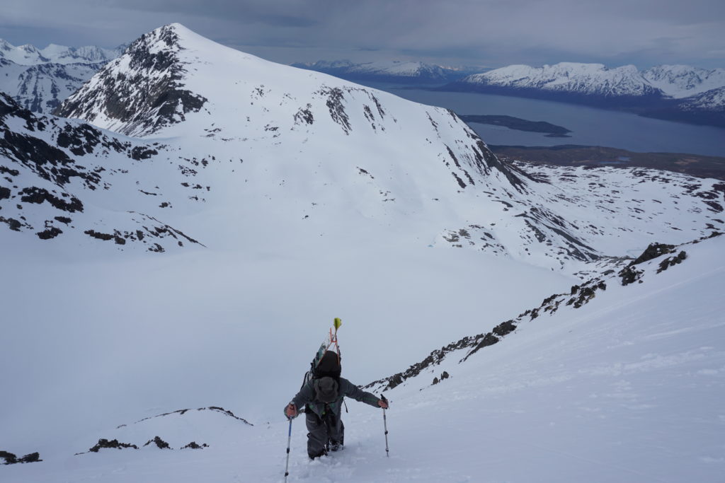 Putting in a solid boot pack for additional climbs 