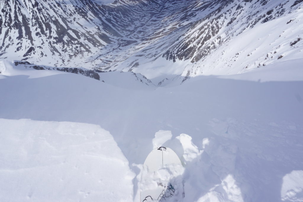 Looking down the North face of Istinden