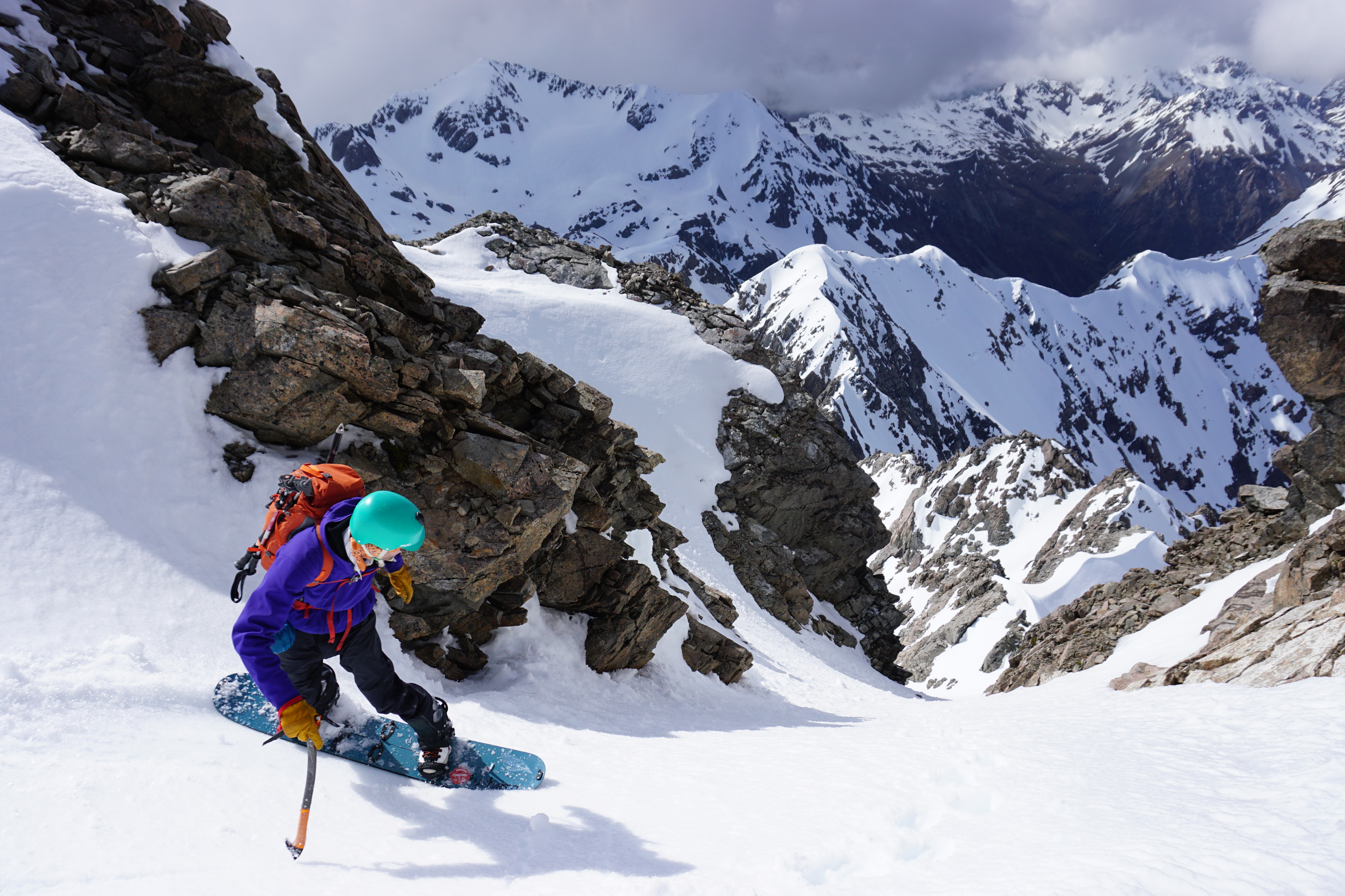 Ski touring Armstrong, Rollestons high peak and Philistine in the Arthurs Pass National Park Backcountry