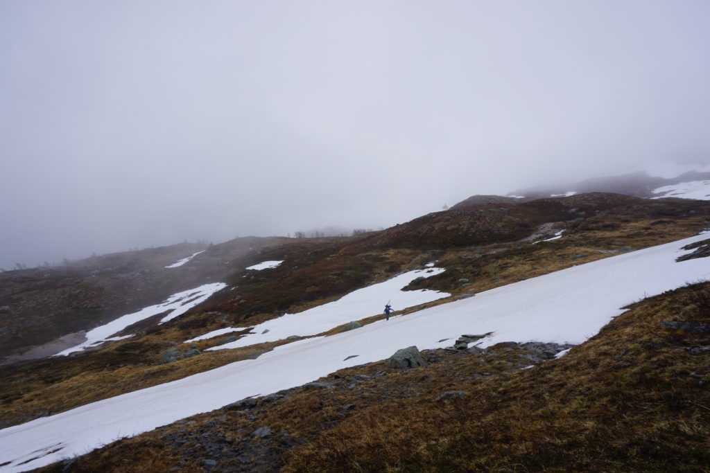 Hiking towards the summit of Goalsevarri