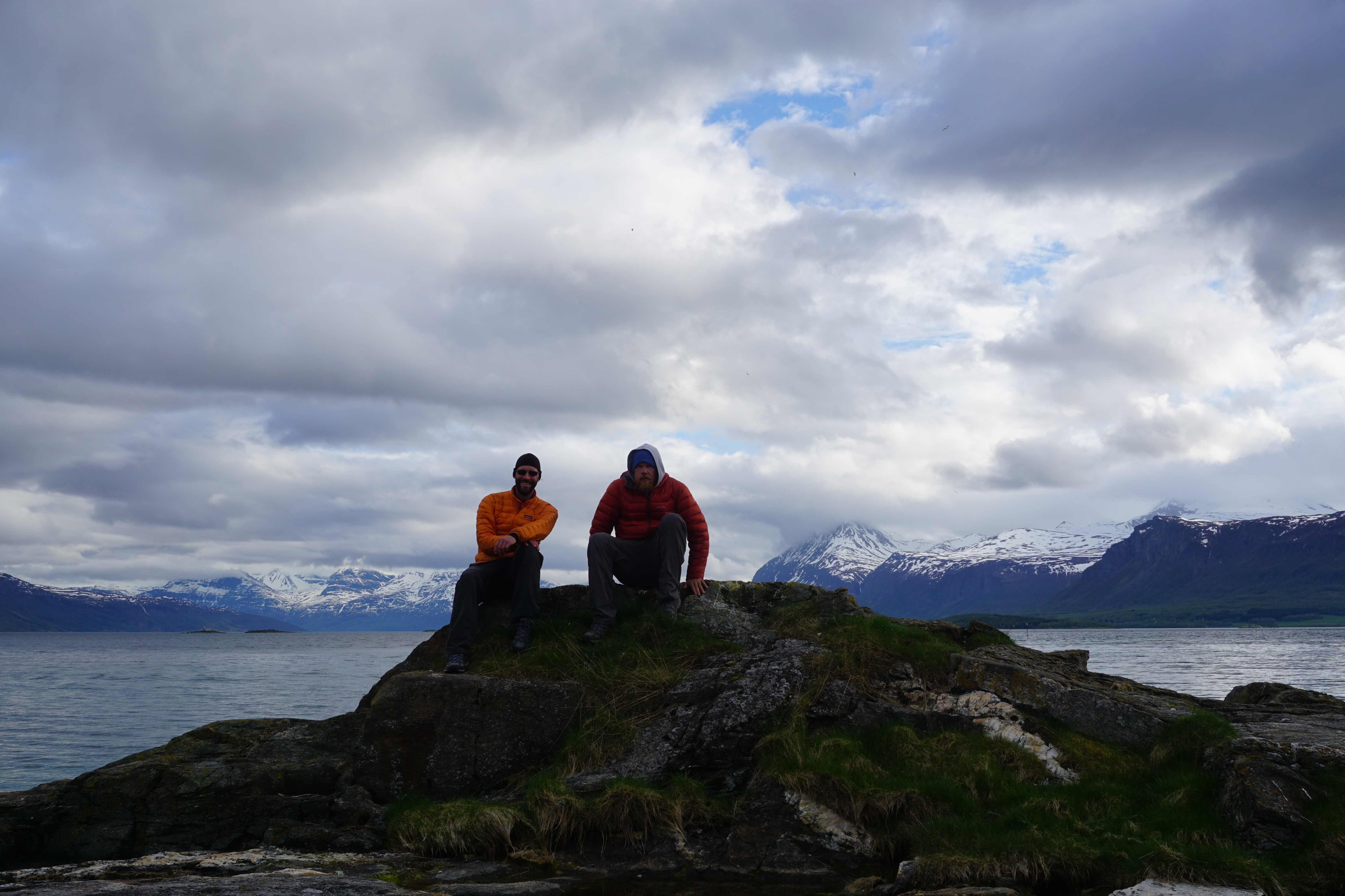 Hanging out on the shores and taking in the views of the Lyngen Alps