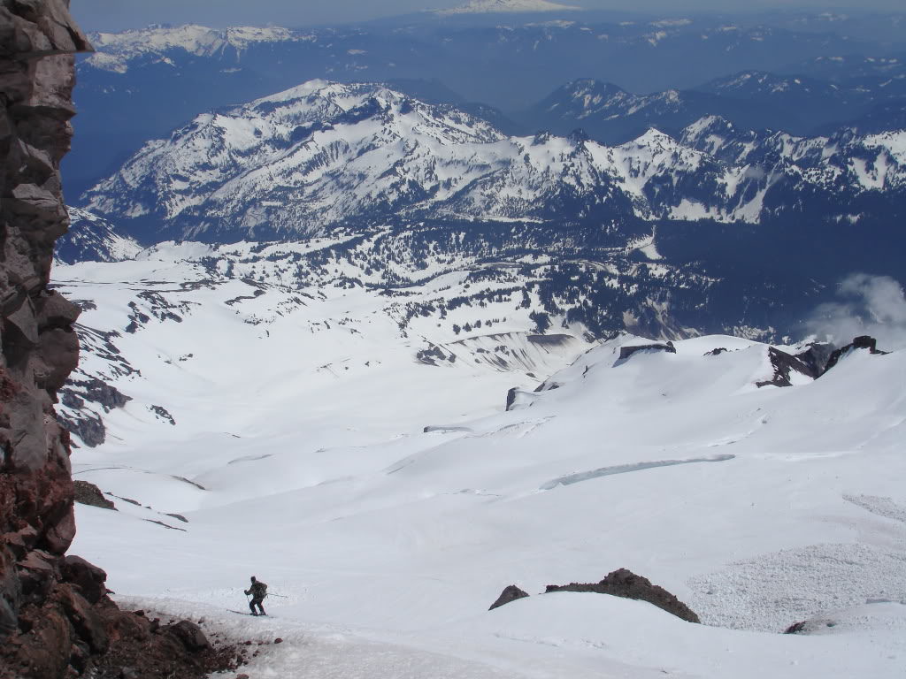 Exiting the Fuhrer Thumb in mount Rainier National Park