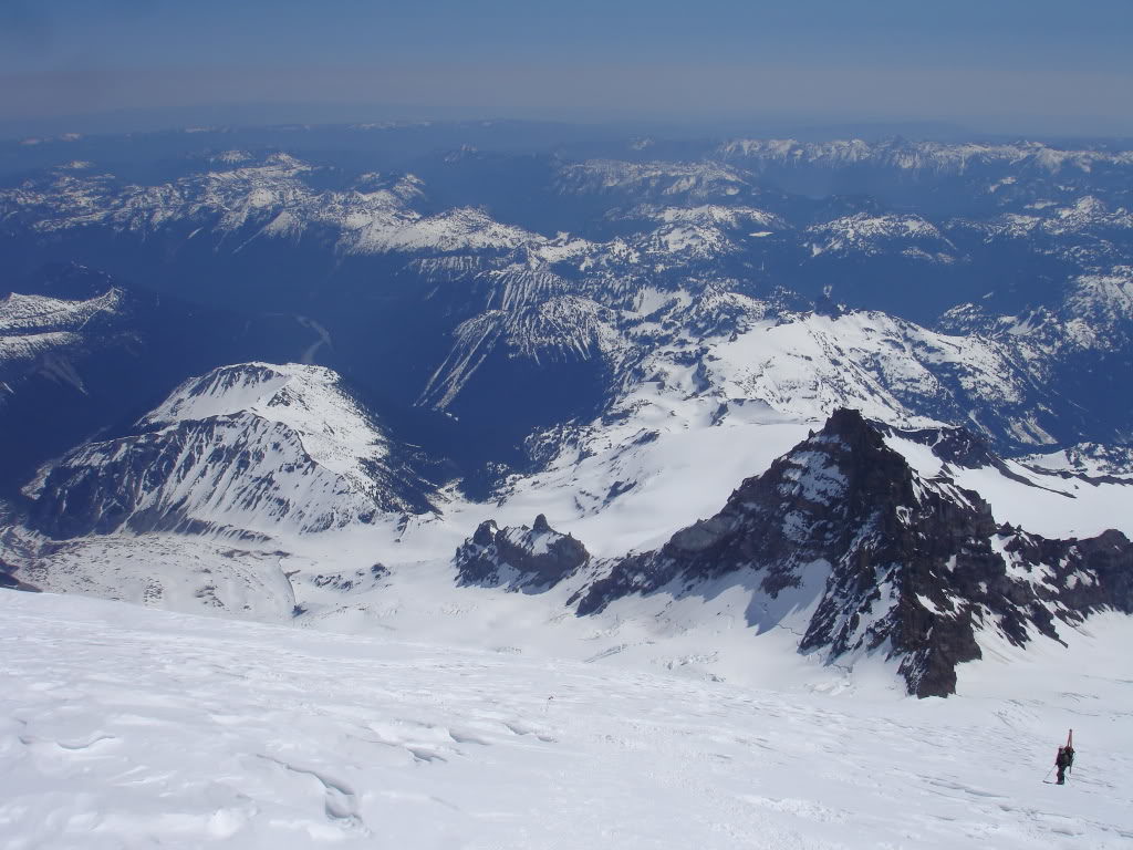 Looking down from about 13,500 at the Central Washington cascades