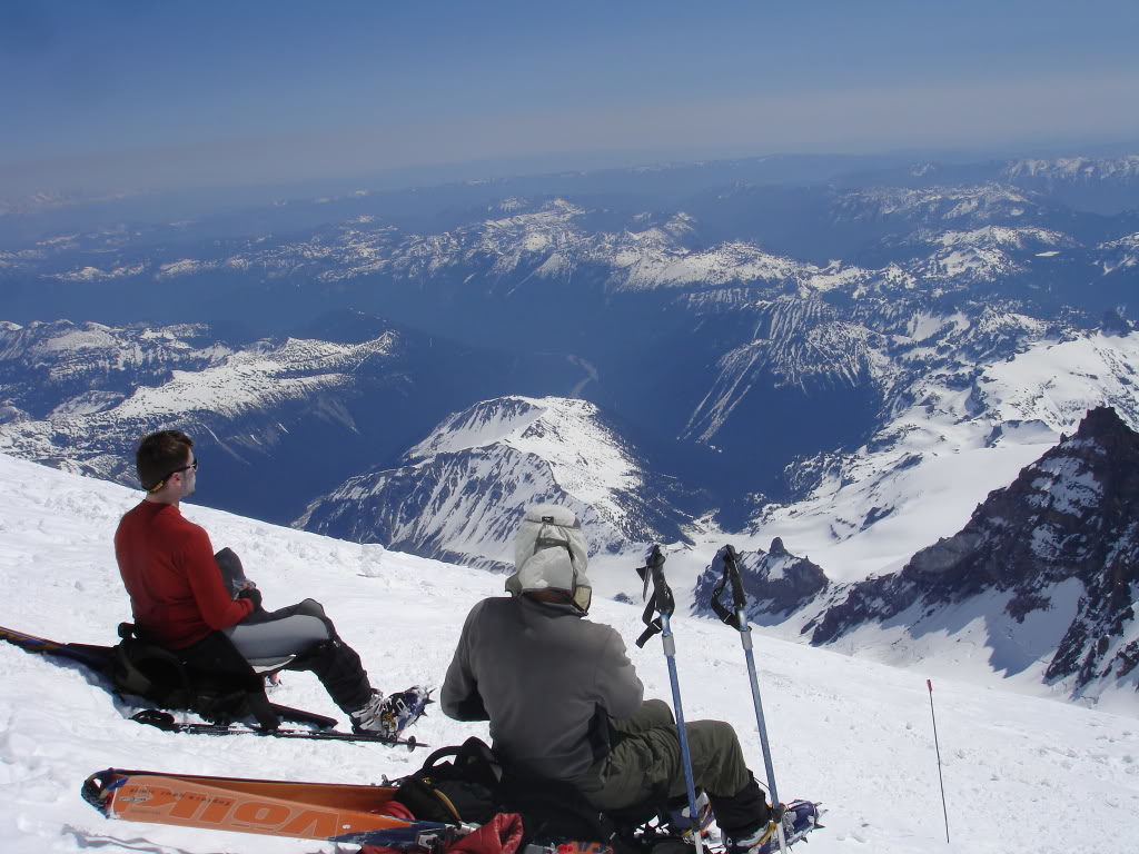 Resting at 12’000 feet on Mount Rainier