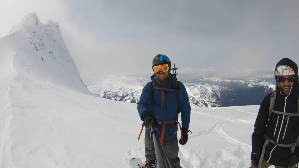 On the col between the Hanging Glacier and the Crystal Glacier of Mount Shuksan