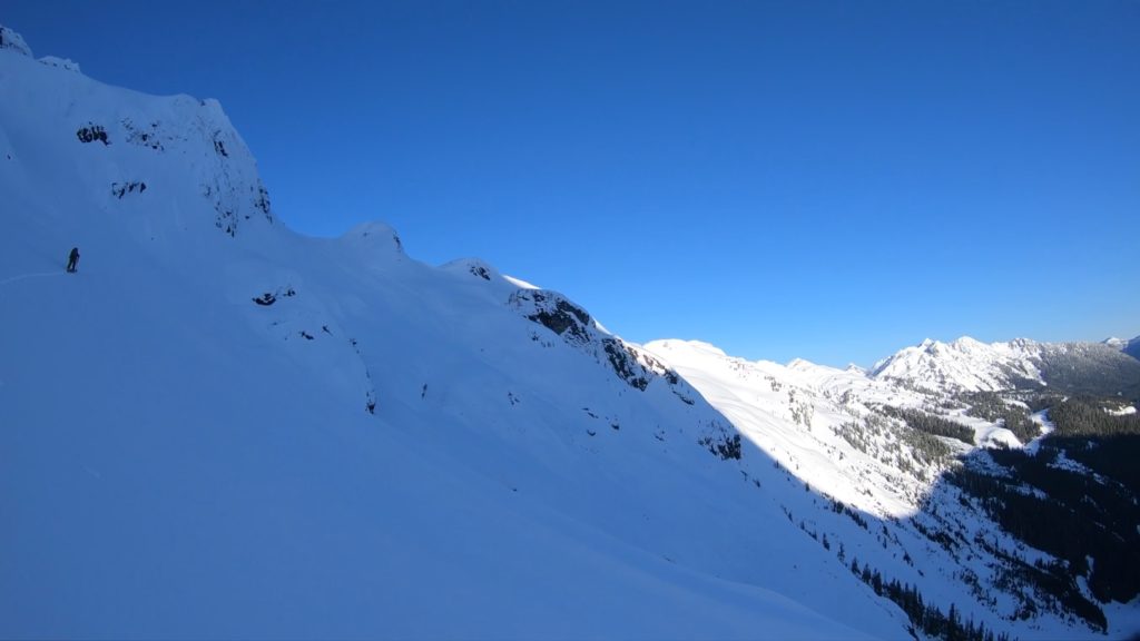 Ski touring towards the White Salmon Glacier