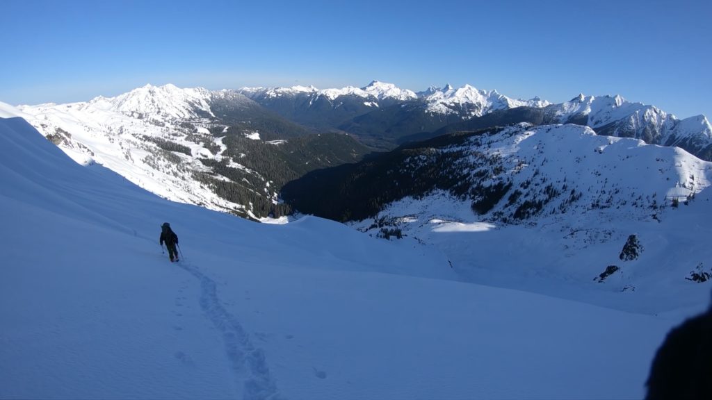 Heading up to the White Salmon Glacier on Mount Shuksan while doing the Nooksack Traverse