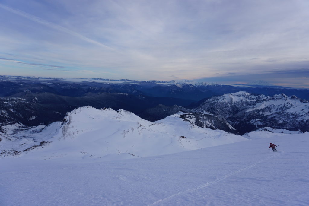 skiing the open slopes of the Paradise Glacier