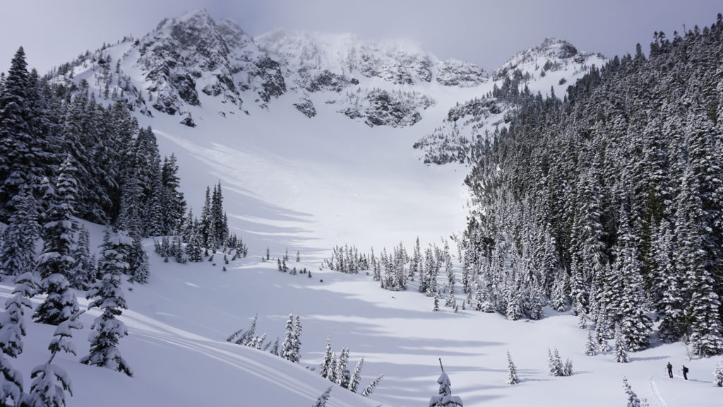 Looking towards our second run of the day on Tamanos Mountain in Mount Rainier National Park