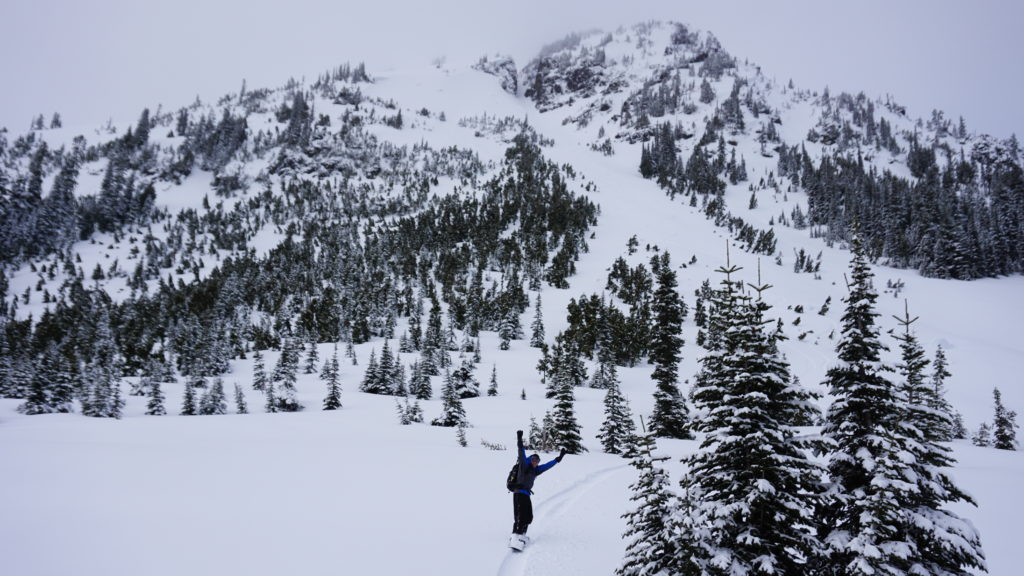 Boot stoked on our first run