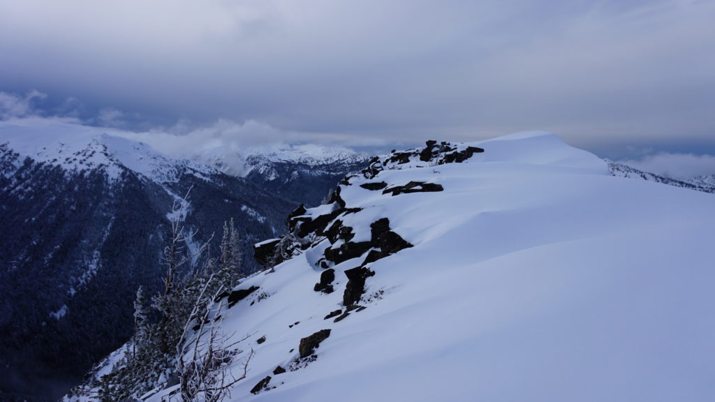 Looking at the summit of Tamanos Mountain in Mount Rainier National Park