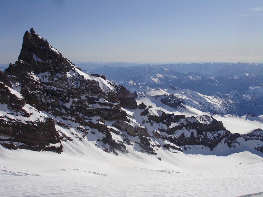 Mt Tahoma from Cathedral Gap at 10700 ft