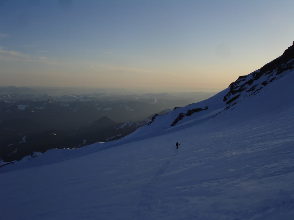 Skinning back to Camp Muir from the Gib Chute 