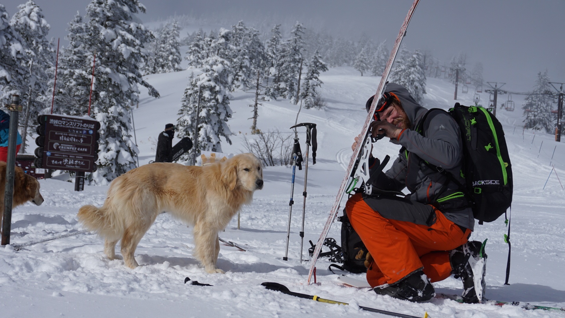 Getting ready for a splitboard tour with some good company