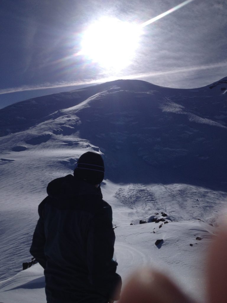 Taking in the view of Rainier from Steamboat Prow on top of the Interglacier