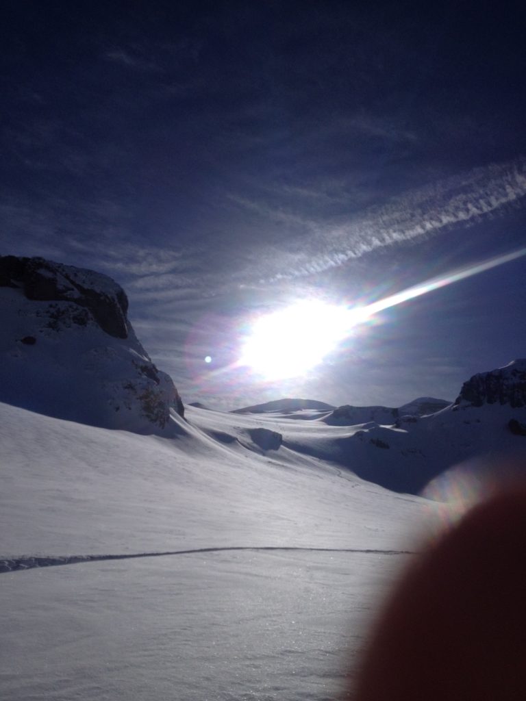 Looking back up at the Interglacier from the valley