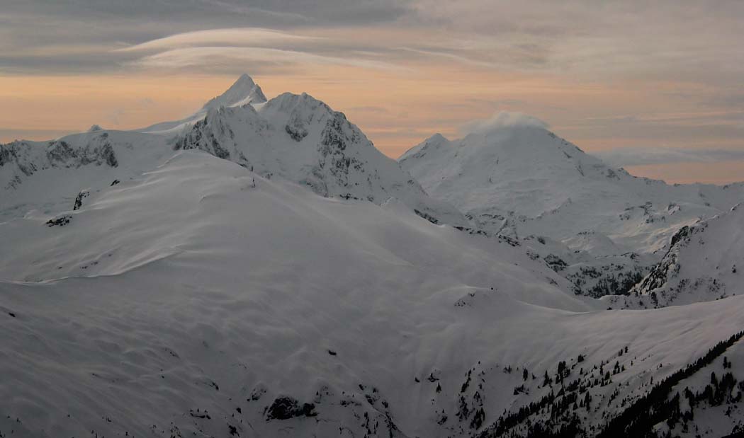 Looking at Mount Shuksan and Ruth Mountain of the Nooksack Traverse