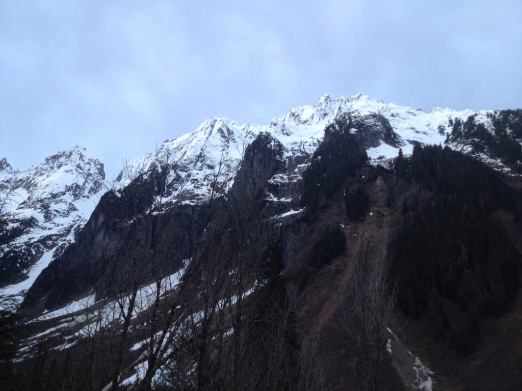 Looking at the Mountains of Cascade Pass