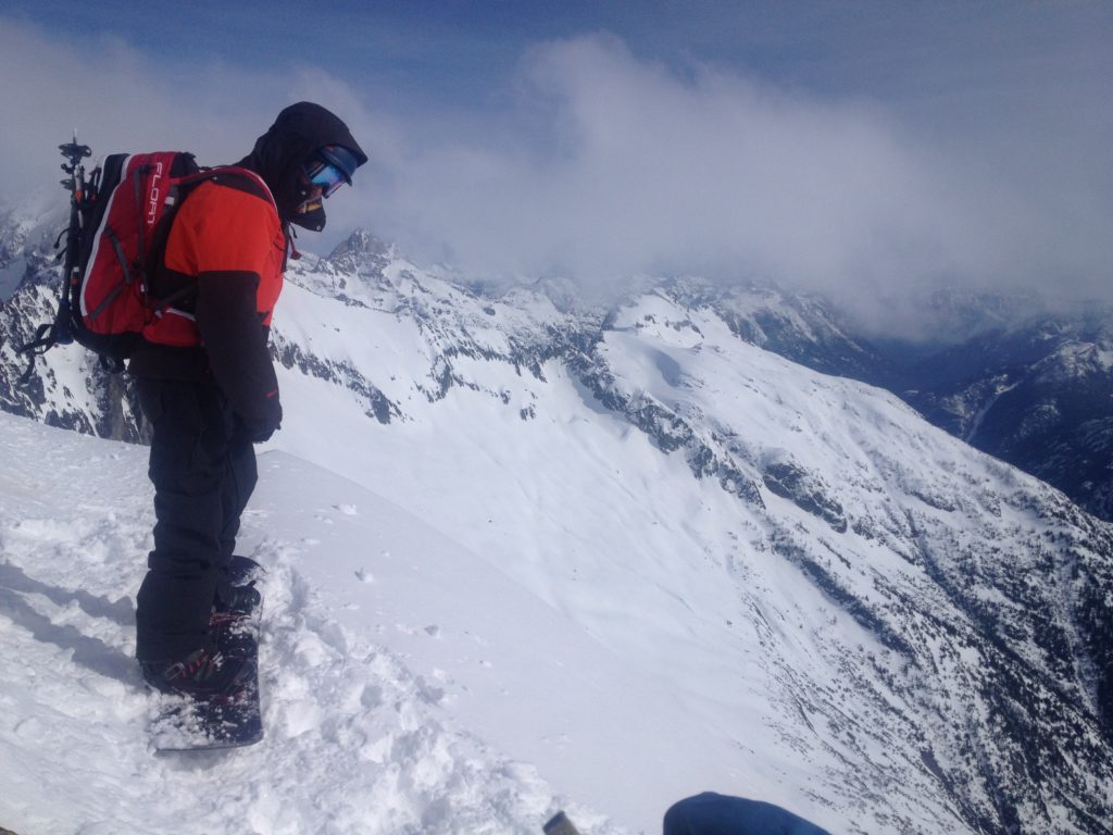 Enjoying the view from the summit of Sahale Mountain