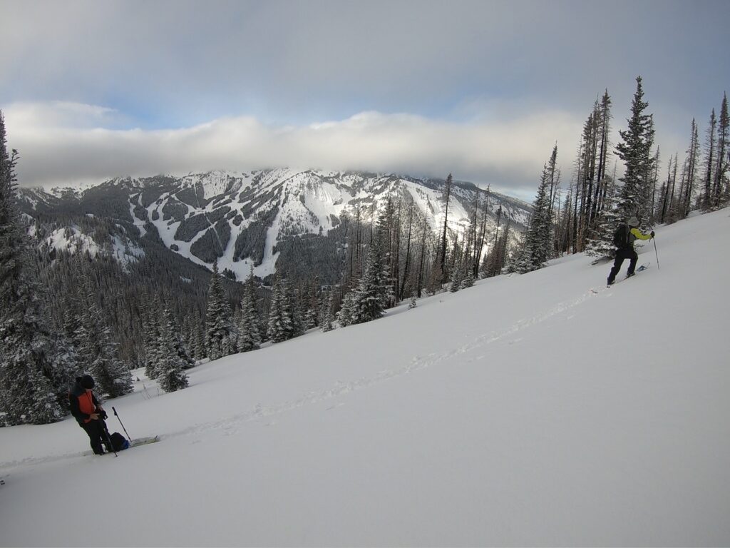 Ben breaking trail on East Peak