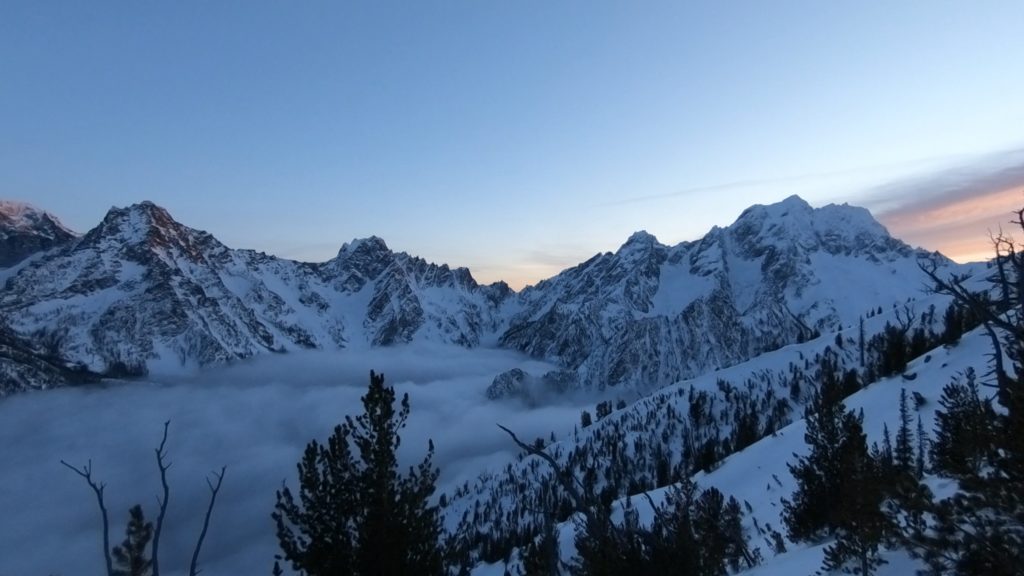 A stunning view of Mount Stuart from above Eightmile Lake