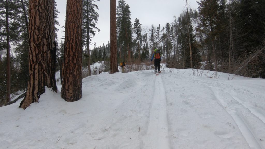 Following the summer trail up to Eightmile Lake