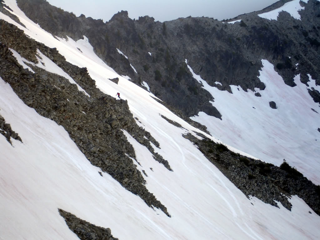 Snowboard down Mt. Fremont