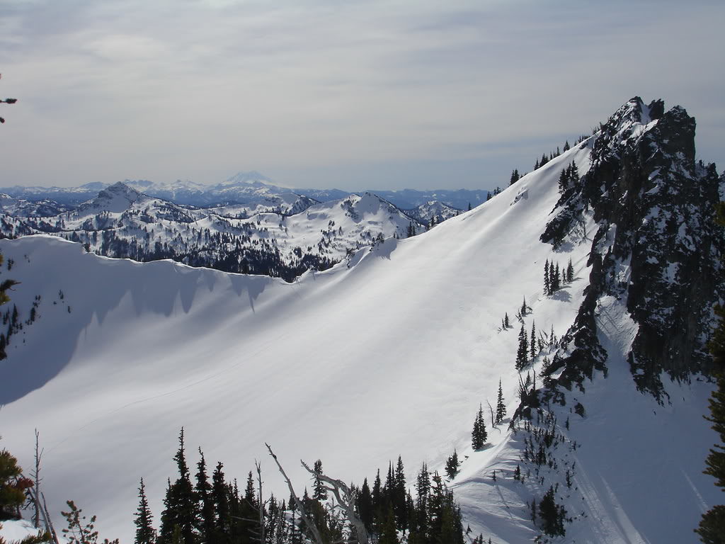 Looking across Morse Creek towards Sourdough Gap