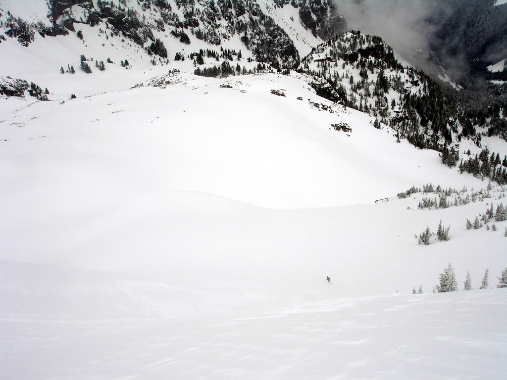 Scott Skiing into Mist Park in Mount Rainier National Park