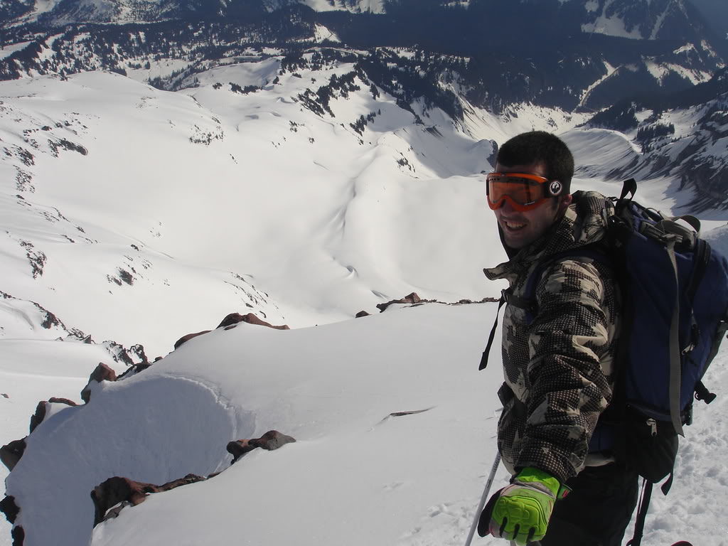 Dan on top of the Nisqually chute