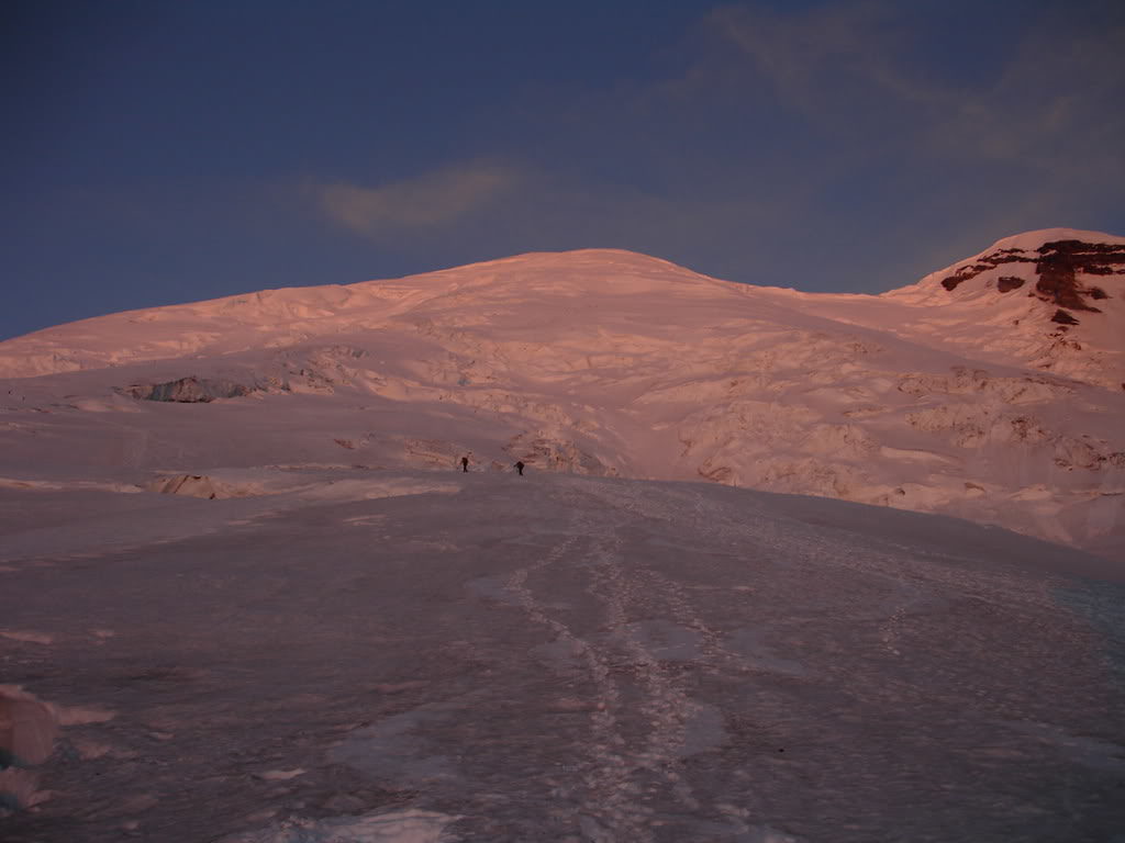 Sunrise from Camp Sherman before climbing the Emmons Glacier