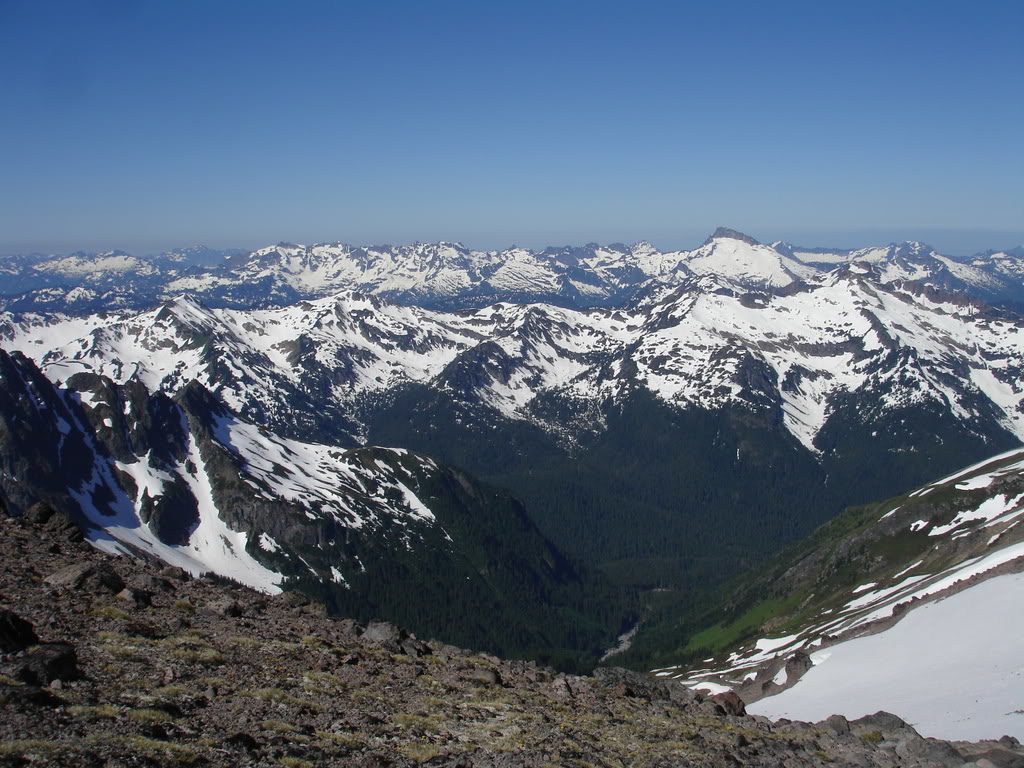 Looking west towards one of the Steep Drainage's off of Glacier Peak
